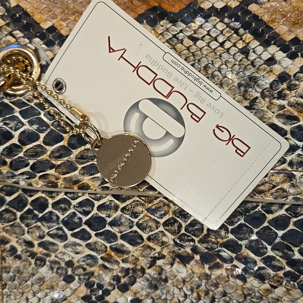 Big Buddha  Multi-Tone Faux Snakeskin Shoulder Bag NWT - Picture 2 of 6